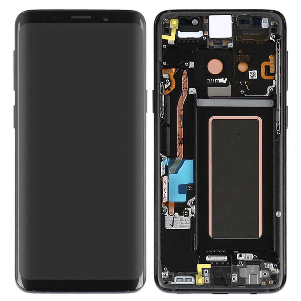 Purple Samsung Galaxy S9 G960 AMOLED offers Screen Digitizer Frame Replacement