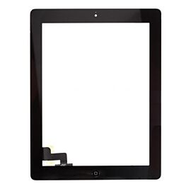 For Apple iPad 2 (2011) A1395 A1396 A1397 Front Glass Panel with Home Button - Black