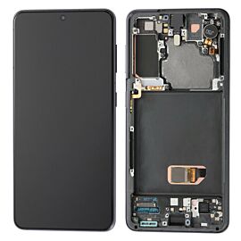 For Samsung Galaxy S21 Ultra 5G G998W Super AMOLED Display Assembly with Frame - Black