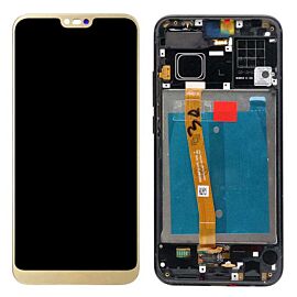 For Honor 10 Display Assembly with Frame and Fingerprint - Gold