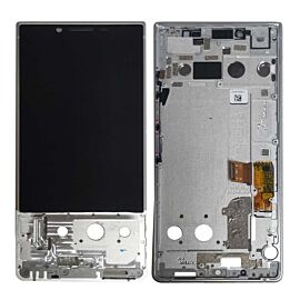 For Blackberry KEY2 Display Assembly with Frame - Silver